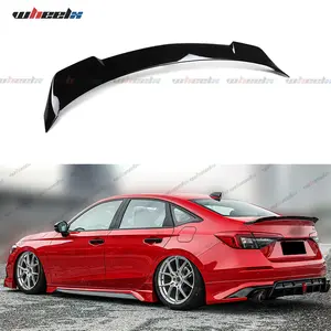 For 2022 - 2025 Honda Civic Sedan: Yofer Glossy Black Carbon Fiber High-Kick Duckbill Trunk Spoiler (Not for Hatchback Models)