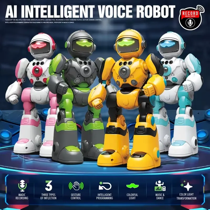 Ai Voice Control Smart Realistic Robot, Gesture Controlled, LED & Voice ...