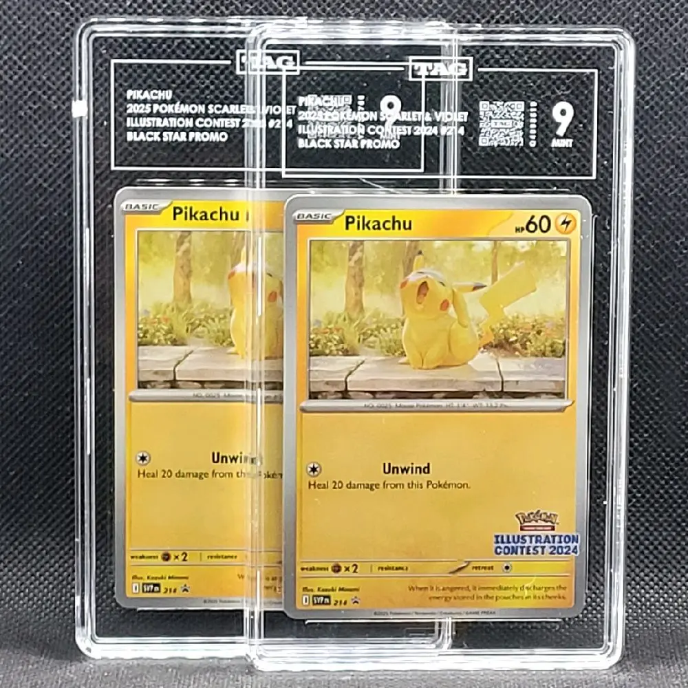 TAG 9 Pikachu 2024 Illustration Contest #214 Black Star Promo Pokmon  Trading Card Game TCG - TikTok Shop