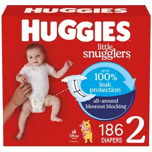 Huggies Little Snugglers Disposable Diapers - Size 2 - 186ct Huggies Little Snugglers Disposable Diapers - Size 2 - 186ct