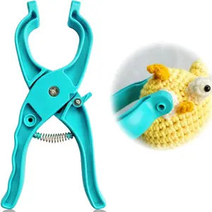 Safety Eye Tool, Safety Eye Auxiliary Tool for Amigurumi, Safety Eyes Crochet Tools for Amgurumi Crochet & Stuffed, 5-30mm  Eyes Making Supplies Tool (Blue)