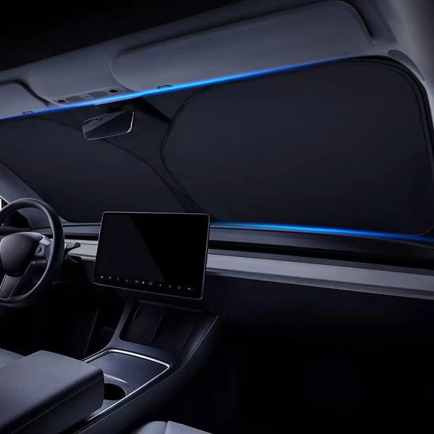 Car Sunshade, Foldable Car Windshield Sunshade, Sun-proof Heat Insulation Blackout Sun Shade for Car, Universal Automotive Sun Shade, Car Accessories