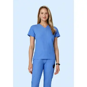 One Pocket Top Heather Blue