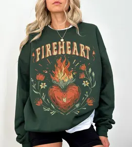 Vintage Fire-heart Sweatshirt, To Whatever End Sweatshirt, SJM quotes, Throne of Glass Sweatshirt, SJM tee, You do not yield