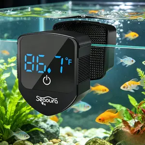 Aquarium Algae Magnet Cleaner with Digital Thermometer No Scratch Efficient Cleaning Tool Magnetic