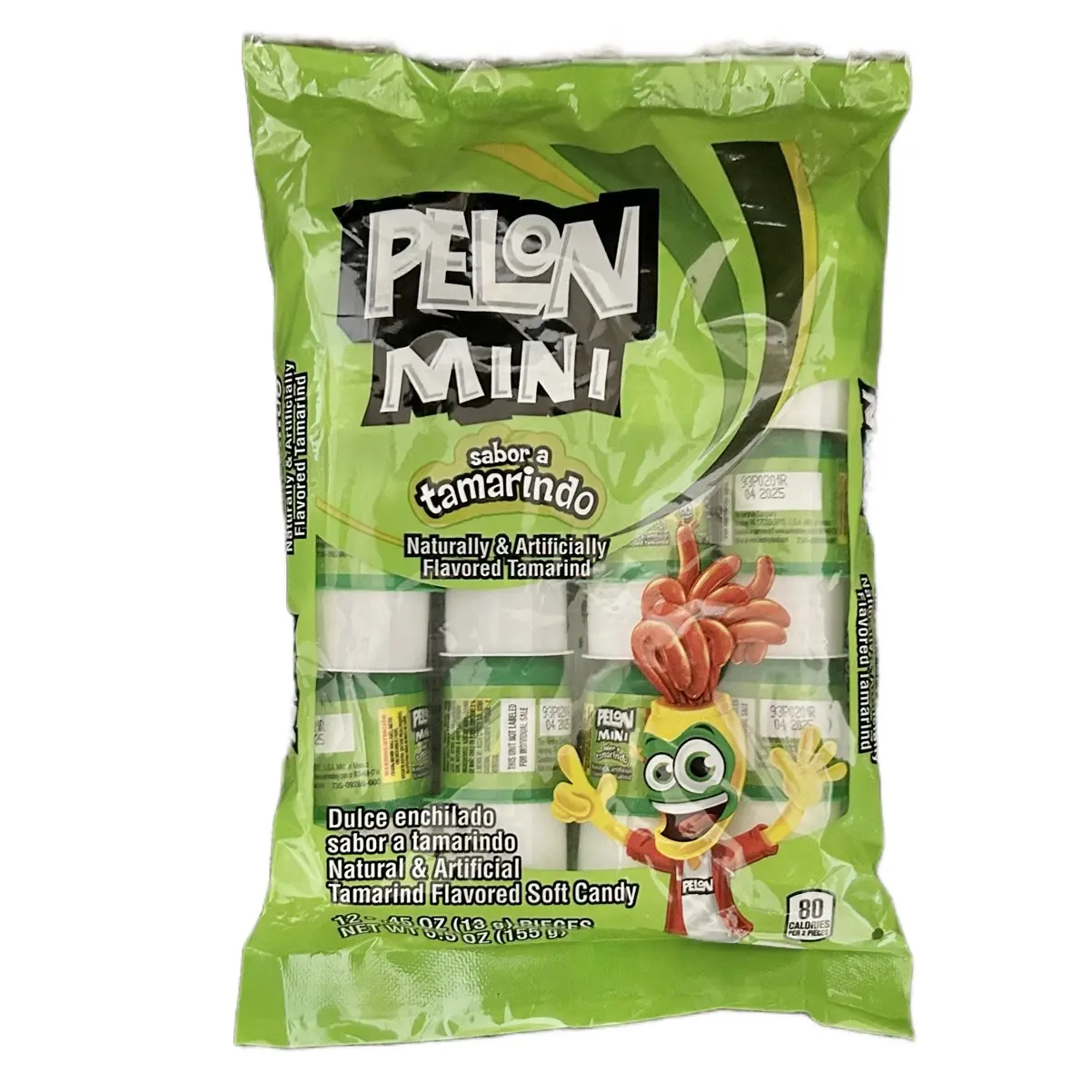 Pelon Pelo Rico Mini Tamarind Flavor Soft Candy 12 Pieces Mexican Snack candies sour mexican push candy Sweet Bonbon Sugar