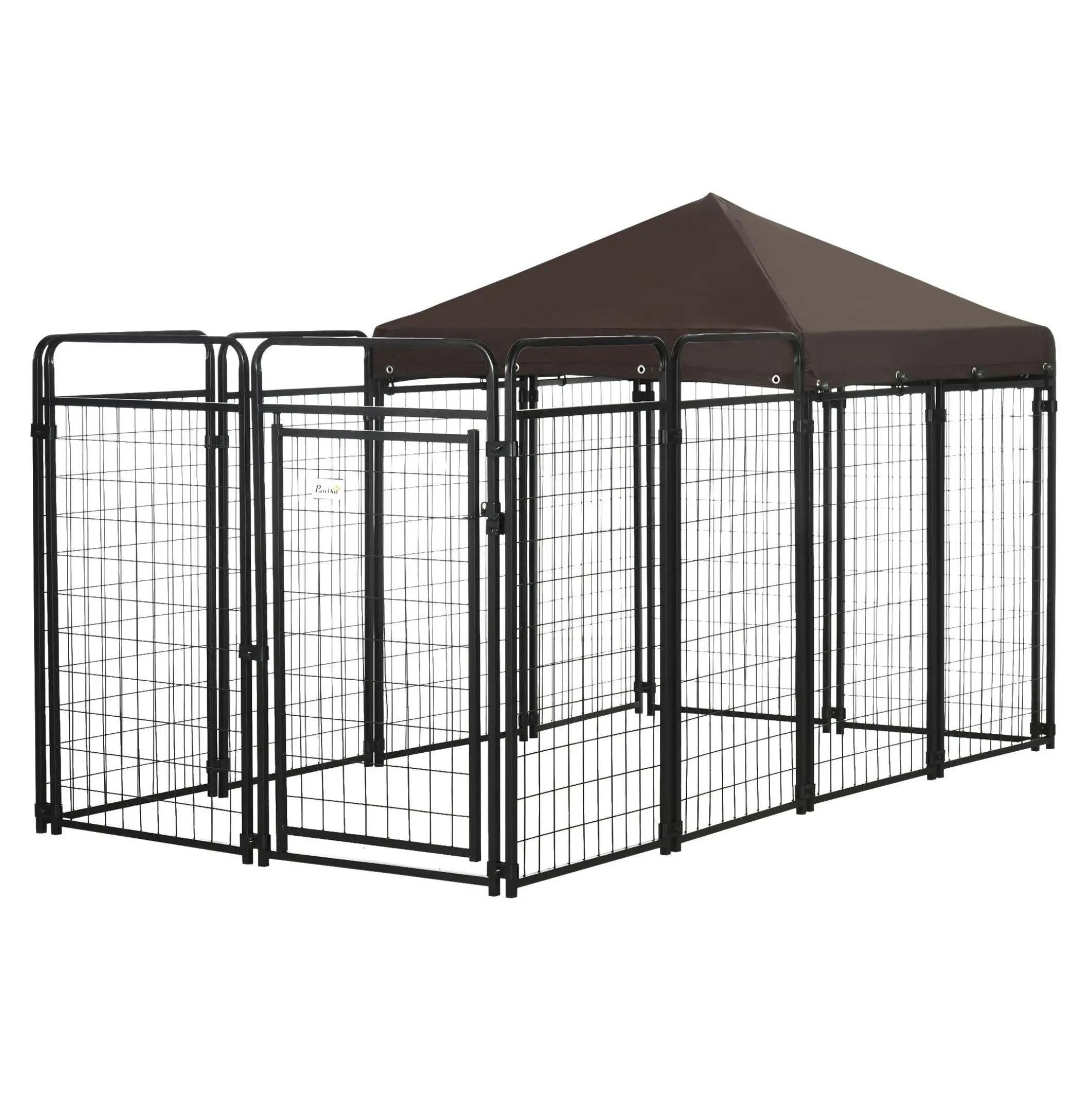 Outdoor Dog Kennel 9.3x4.6 with Canopy, Water-Resistant Dog Run for Medium Large Dogs, Steel Exercise Pen with Shade Cover default