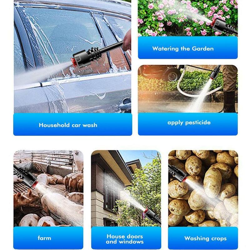 Portable Cordless Pressure Washer, 21V 300W Power Washer with 2 Batteries, Drain Hose, 8L/Min Flow, 30Bar, Foam Pot & Tool Box for Car, Bike, Boat & Yard Portable Cordless Pressure Washer, 21V 300W Power Washer with 2 Batteries, Drain Hose, 8L/Min Flow, 30Bar, Foam Pot & Tool Box for Car, Bike, Boat & Yard