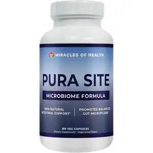 Pura Site | Intestinal Health Formula - 180 Capsules | Diatomaceous Earth, Black Walnut Hull, Wormwood, Clove, Ginger, Turmeric and More - Natural Herbal Supplement