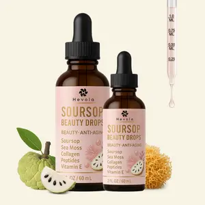 Soursop Beauty Liquid Drops – Radiant Skin, Collagen Support & Anti-Aging Formula with Soursop, Sea Moss, Collagen Peptides & Vitamin E | Botanical Glow & Hydration Support | 2 FL OZ