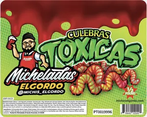 CULEBRAS TOXICAS, GUMMY WORMS WITH CHAMOY