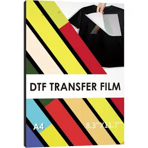 DTF Transfer Film - 30 Sheets A4 DTF Film for Sumblimation or DTF Inkjet Printer, Double Sided Matte Direct to Film Transfer Paper for T Shirts and  Fabrics