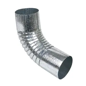 212 MAIN PR63P3 3-in. Round Galvanized Plain Elbow, Water Pipe Downspout Bend, Household Appliance Metal Part
