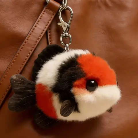 New Good Luck Koi Fish Keychain Gift for Friends, Cute Plush Couple Hanging Ornament, Lucky Carp Backpack Decoration, Keychain Kawaii, Charms, Keychain For Bags, Cute Keychain Accessory, All Seasons