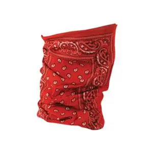 212 MAIN Balboa Motley Windproof Face Mask - 100% Polyester Red Paisley Ski Balaclava for Adults