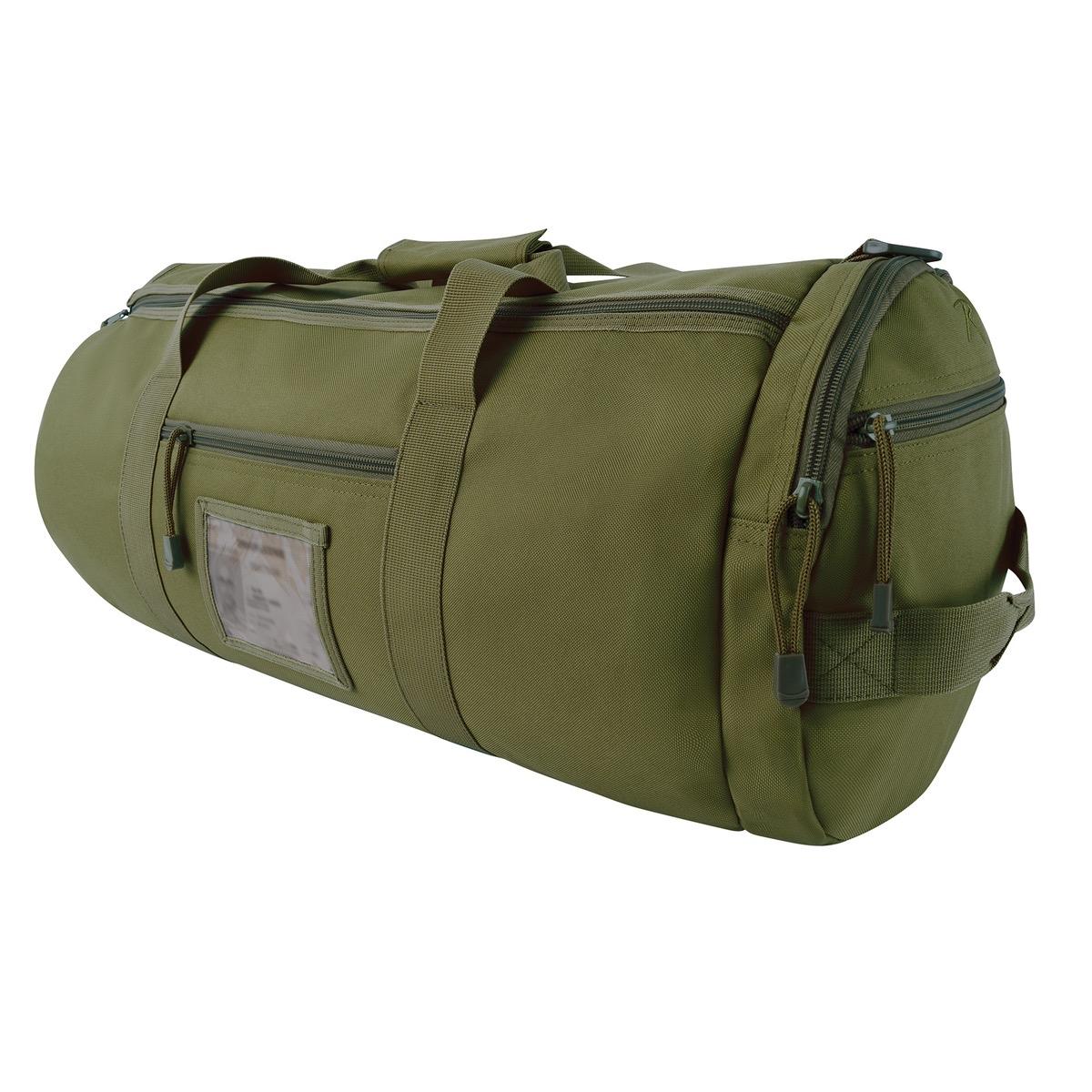 Rothco Tactical Traveler Duffle Bag 19 & 24 Inches Long x 9 & 12 Inches Tall 20 & 45 Liter Capacity Water-Resistant PVC Backed Polyester Military Equipment Bag with Dual Zipper Closure