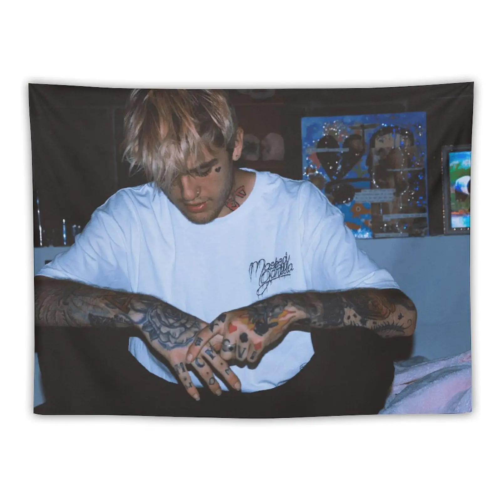 Lil Peep Rapper Hip Hop Music Tapestry Wall Hanging Room Art Home Decoration Gift Bedroom Decor Living Room Door Curtain Balcony 30"x40"