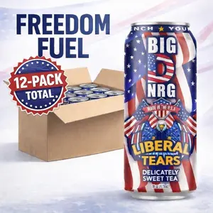 Big D Energy Drink - Liberal Tears Sweet Tea - 12 Pack Energy Drinks 90mg Caffeine - Natural Low Calorie USA Made - 16oz Cans