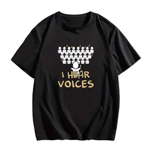 Humorous Choir Tee – I Hear Voices Printed Shirt for Choir Teachers