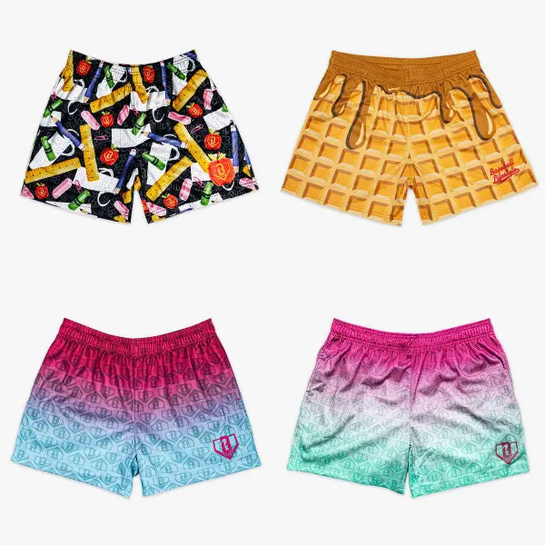 Baseball Lifestyle 101 | Pennant Shorts, Back-to-School Baseball Shorts, Team Gifts and Athletic Clothing, Unisex Shorts