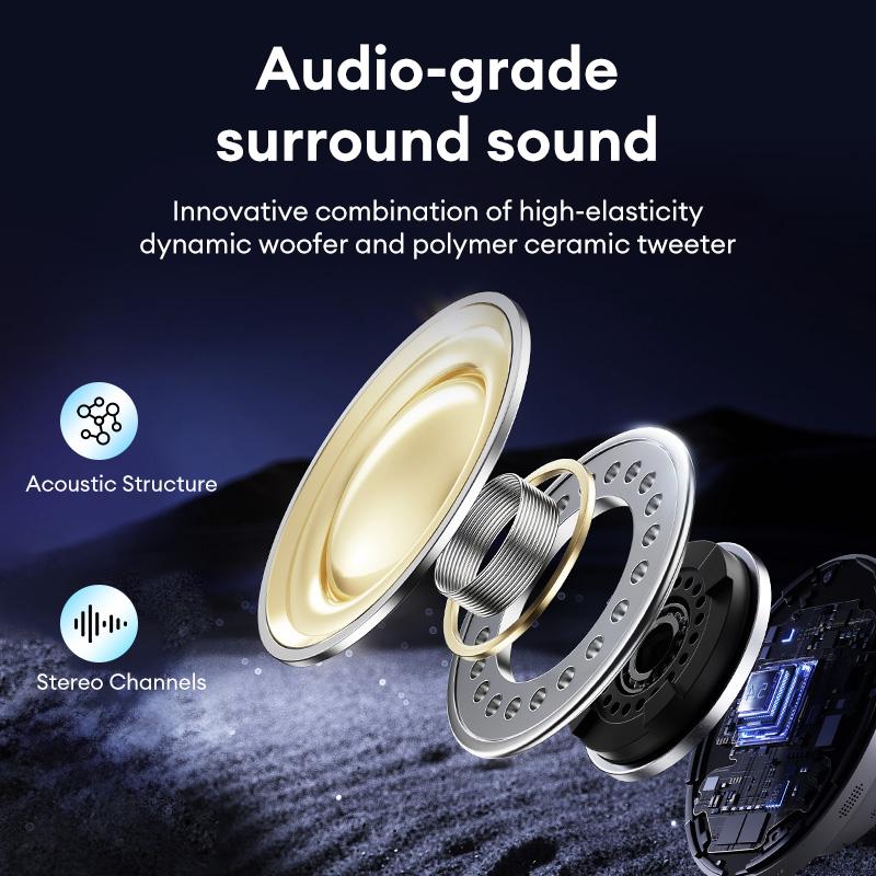 HYUNDAI G06 Bone Conduction Neckband Wireless Earphones with Bluetooth 5.4, Enhanced Surround Sound, 360° Flexible Bending, Lightweight & Comfortable Fit, Ultra-Long Battery Life, Wireless Headphones for Music, Calls & Sports