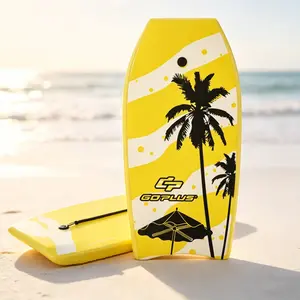 Lightweight Body Board with Wrist Leash, EPS Core XPE Non-Slip Deck HDPE Slick Bottom Boogie Board, Durable Surfing Board for Kids Teens Adults Beach Pool Summer Water Sports fathersdaygiftideas Swim Kit Swim Goggles outdoorfun