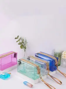 Clear Makeup Bag, Waterproof Makeup Bag, Travel Portable Storage Bag, Zipper Makeup Organizer Pouch, Cosmetic Storage Bag for Travel, Office, Home, Makeup Accessories Organizer