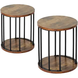 Small Round Wooden Step Stool for Kids Adults, 300lbs Load Capacity Garden Stool, Non-Slip Small Stool for Plant Stand, Kitchen, Bathroom and Bedroom
