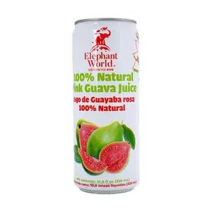 ELEPHANT WORLD 100% Natural Pink Guava Pulp Juice 320ml - Zero Fat Zero Added Sugar, Authentic Vietnamese Fruit Drink