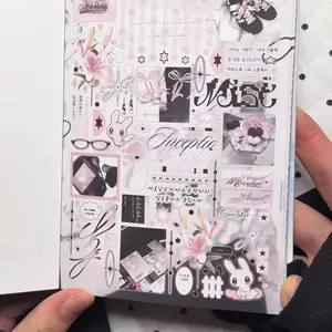 Vintage Sticker Book Original Sleepless Coding Self Adhesive Stickers Journal Diary Decoration Gift, Unique Handmade Scrapbook, Multiple Materials