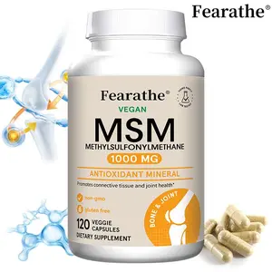 MSM health supplements, supporting joint and bone health, 120 capsules.