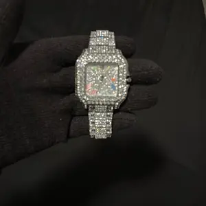 Moissanite Luxury Watch for Youth - High-Gloss Finish & Diamond Tester Pass - Fully Moissanite Design - Customer Assurance & Refund Policy