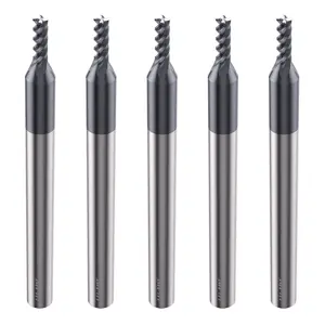 LU&MN Carbide Square End Mill 4 Flute 1/16" 4T Milling Bits for Alloy Steels, Hardened Steel, Metal & More - Set for DIYers & Professionals Abrasive Tool Material