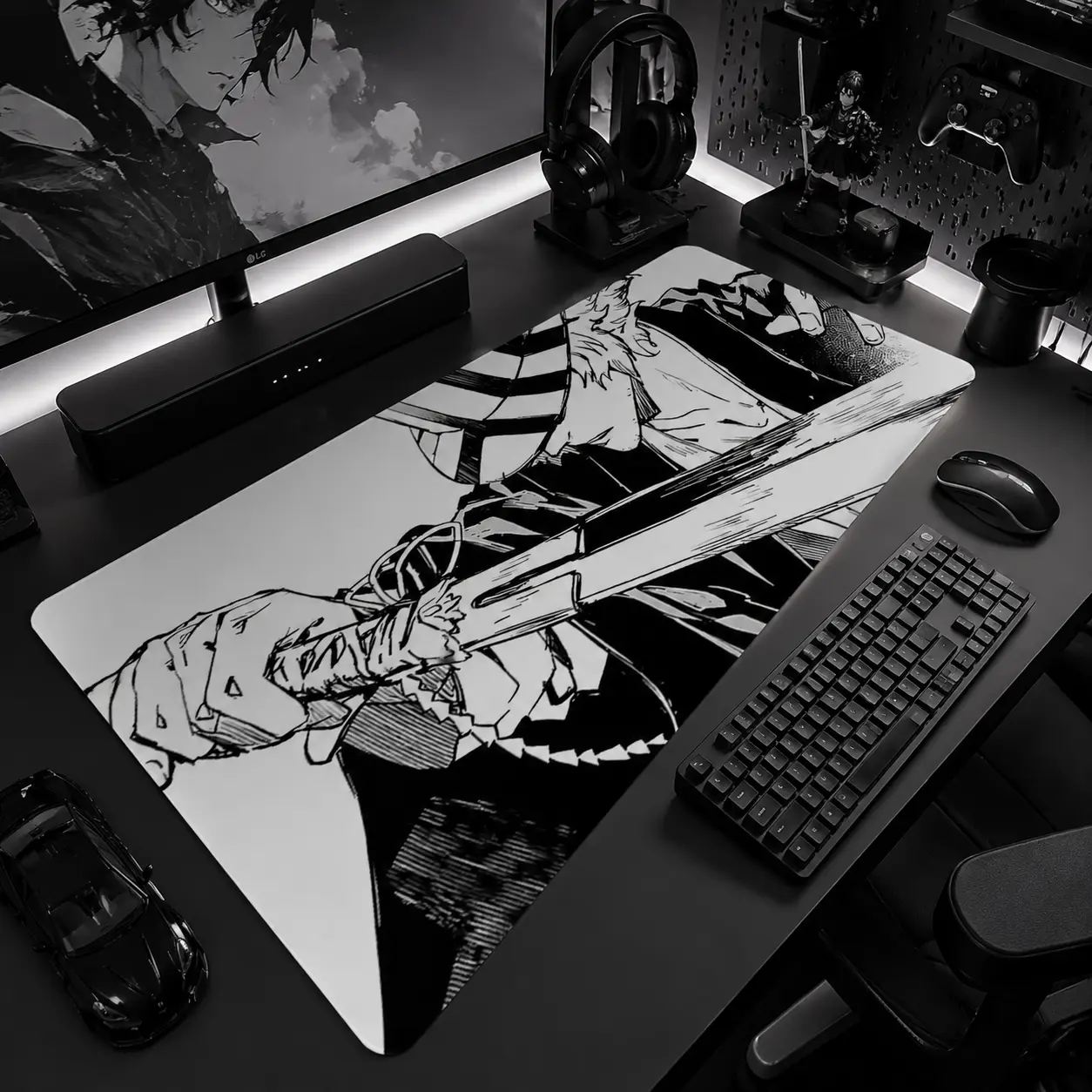 Anime Pattern Mouse Pad, Rectangle Gaming Mouse Pad, Non-slip Rubber Base Desk Keyboard Mat for Home Office, Computer Accessories for Desk, Desk Gadgets, Gaming Desk Accessory, Office Desk Accessories