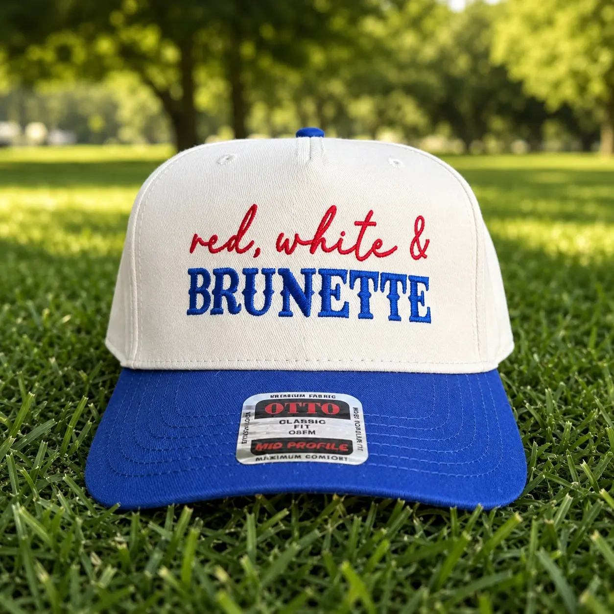 Red, White & Brunette Blue