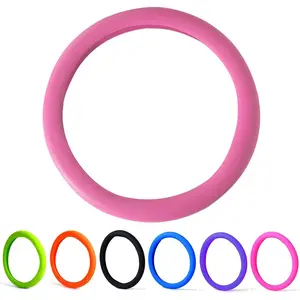 30% Thickened Universal Elastic Silica Gel Steering Wheel Cover Suitable for 14-Inch 15-Inch 16-Inch Wheels-Non-Slip Grip and Enhanced Control Suitable for Men and Women, All-Weather Protection (Pink)