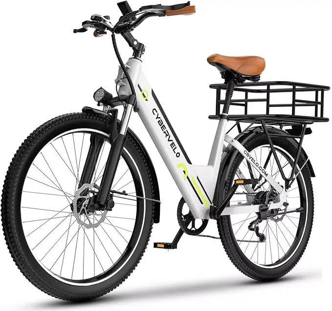 1000 Peak Electric Bike for Adults,up 60 Miles Removable Battery Ebike, 26" Electric E Bike with 7-Speed,Adult Electric Bicycles for Commute Beach Snow Womens All Terrain