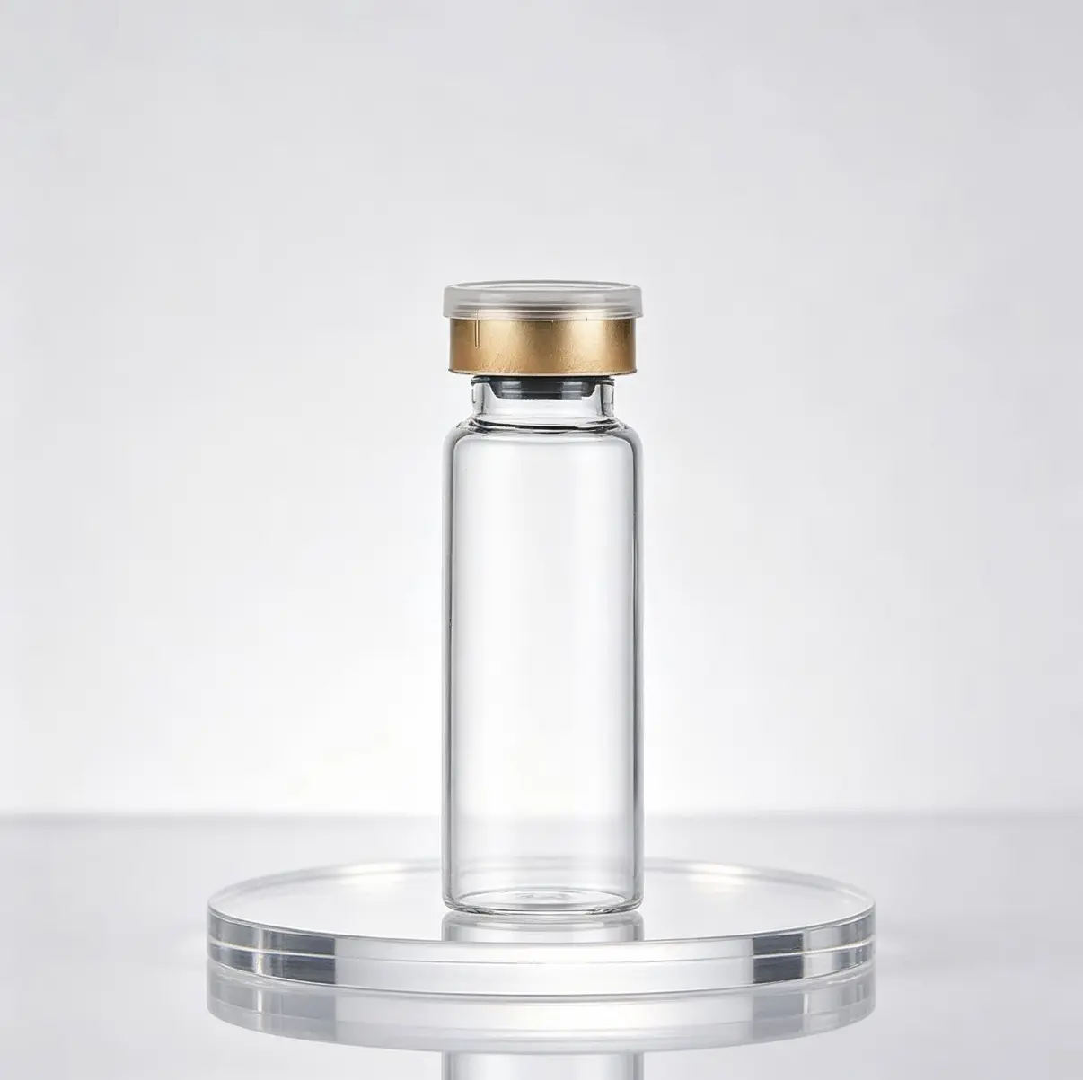 Cosmetic Glass Vial Bottles with Crimp Caps, Home Organiser Storage Jars for Lyophilized Powder Injection Use