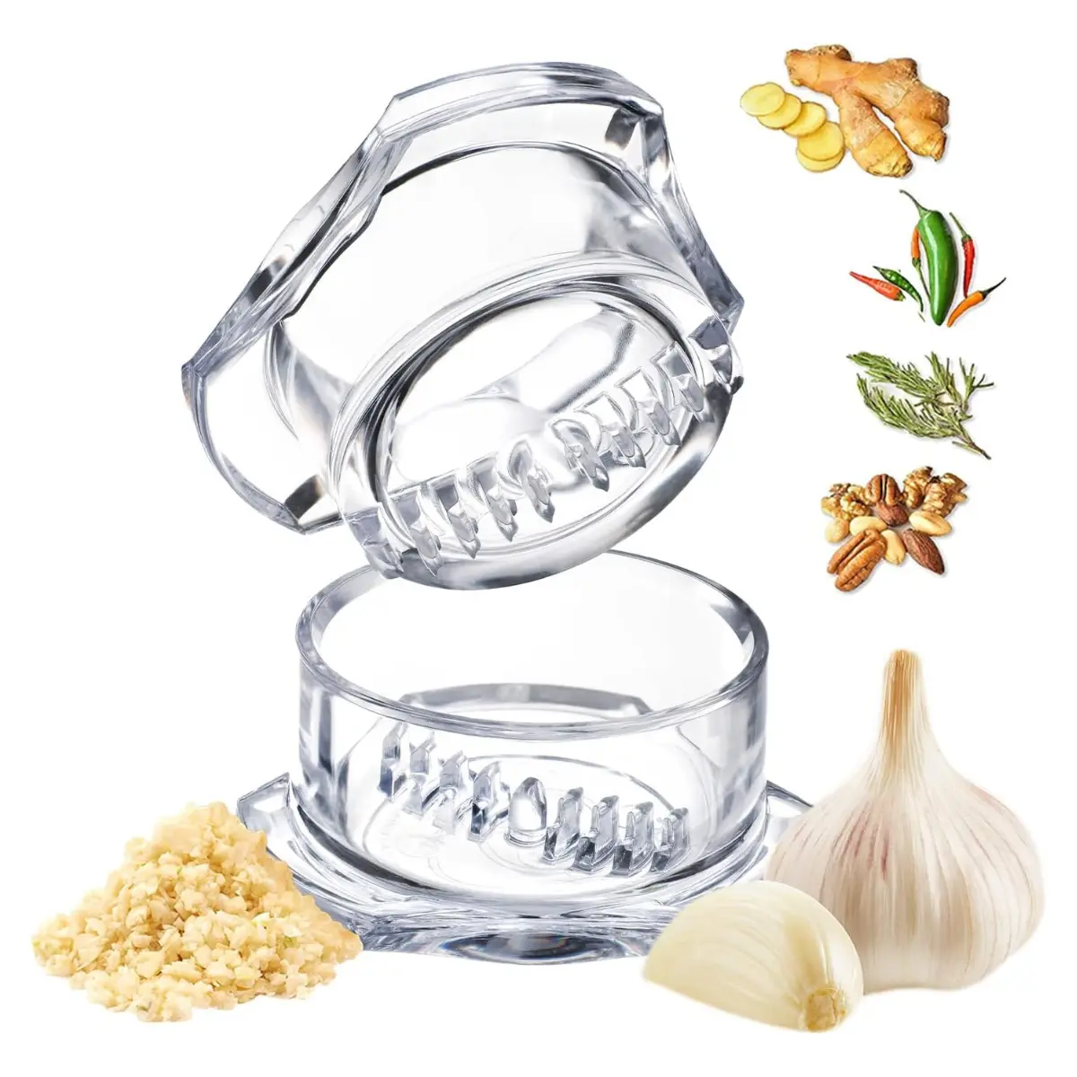Garlic Twister also for Herb, Nuts Peeling & More 1 Count Twisting Garlic Mincer | Fruit Kitchen Utensils