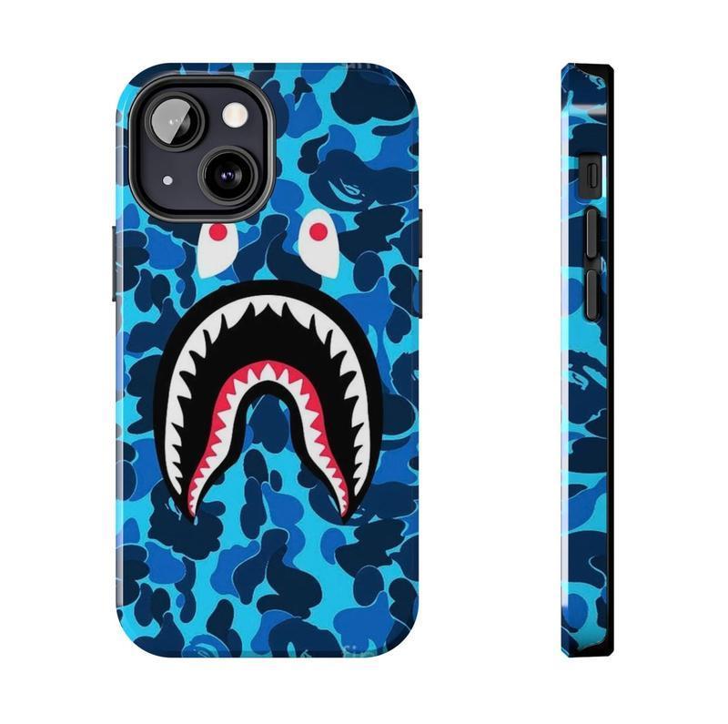 Shark Camo Collage Phone Case, Camo Shark For iPhone 16 15 14 13 12 11