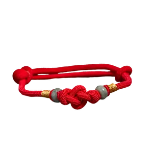 BuddhaStones Red String Jade Lucky Charm Bracelet Attract Wealth Fortune Positive Energy Braided Unisex Feng Shui Anklet for Men Women