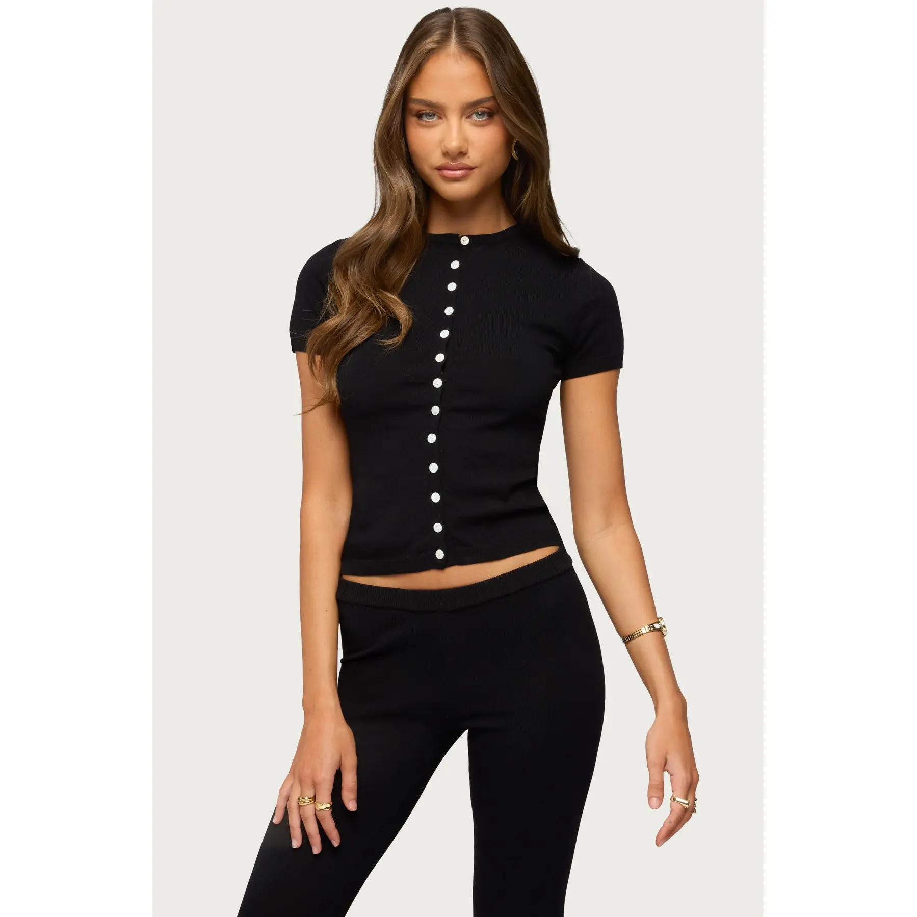 Vanessa Button Up Knit Top