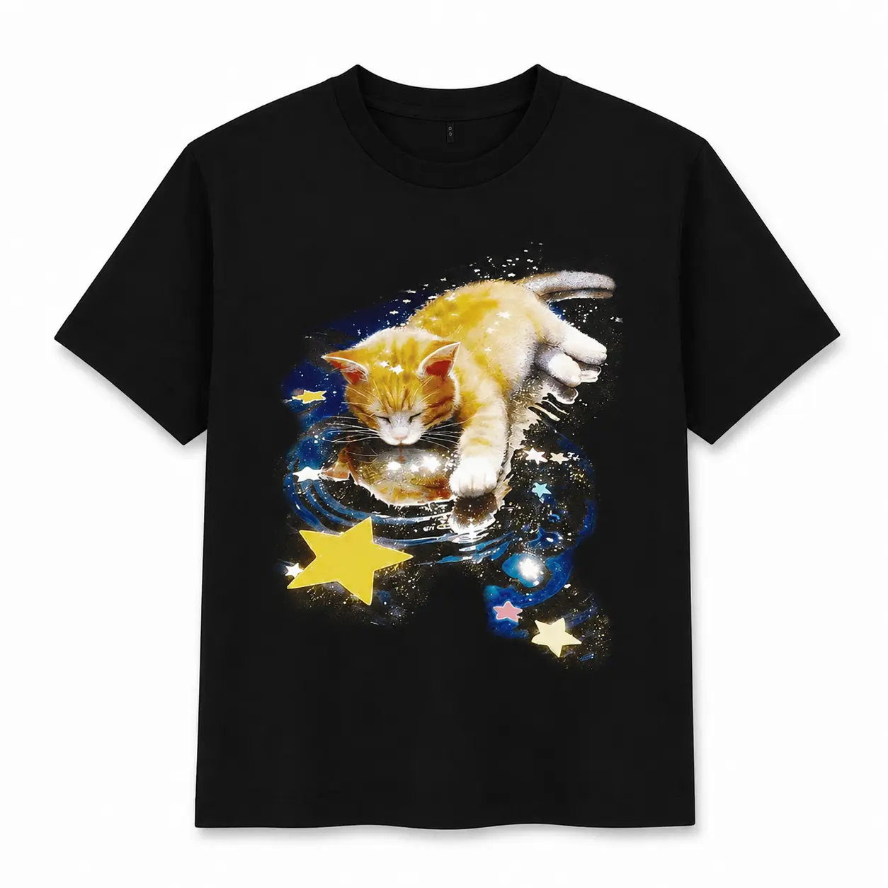 Galaxy Cat T-Shirt, Cute Cosmic Cat Shirt, Celestial Cat Graphic Tee, Space Cat Shirt, Cat Lover Gift, Aesthetic Unisex Tee