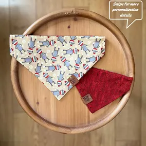 Monkey Business / LAST CHANCE / Reversible / Over-the-Collar / Pet Bandana