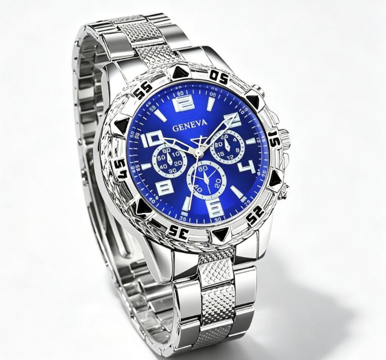 Men’s Round Quartz Watch Set Perfect Gift for Him Friends Family Ideal for Halloween Christmas & Other Holidays