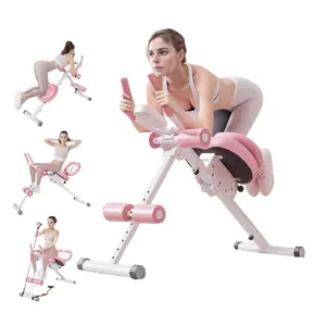 Abdominal Muscle Training Machine | Adjustable Home Abdominal Training Equipment | Foldable Design with Knee Protection Pads | Suitable for Home & Gym Workouts! capacity home gym equipment height level