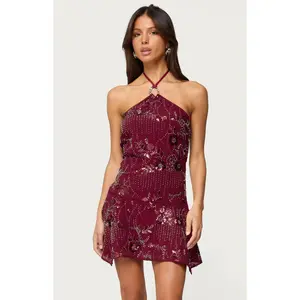 Edikted Women's Adria Bead & Sequin Mini Dress