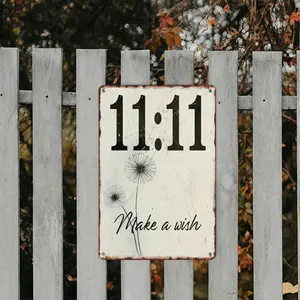 11:11 Make a Wish’ 8x12in Aluminum Sign — What Do You Wish For? | Wish Wall Art for Home Decor Signage Decoration Cozy Magical summerwins