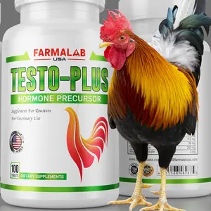 Farmalab Testo Plus 100 Tablets for Rooster para Gallos Gamefowl Roosters Poultry