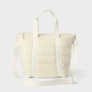 Faux Shearling Mini Tote Bag - All in Motion™ White